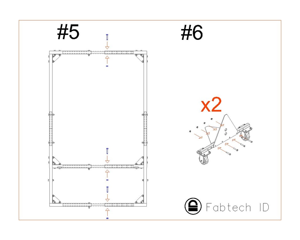 Support pour station de cadenassage extensible de 40" à 60" (Non assemblé)