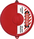 Valve cover ABUS for valve diameter 6.5" to 10" (red)