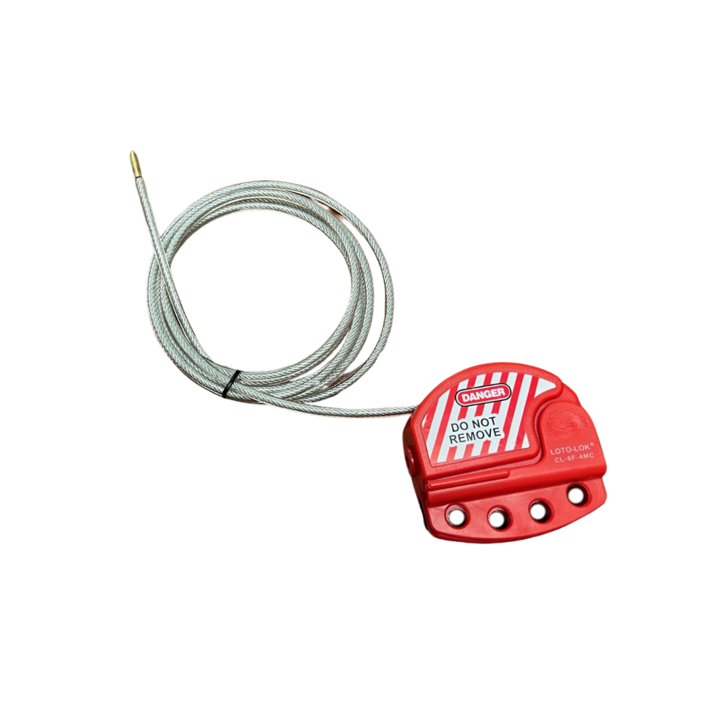 Adjustable lockout cable 6' (Ø5/32"-4mm) LOTO-LOK