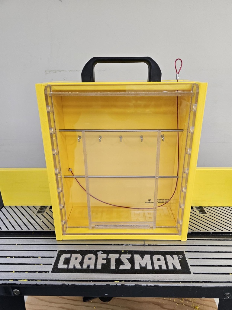 Boîte de cadenassage Fabtech ID 10.5 x 12 x 4.5 avec porte glissière [ID-006004PO-10.5x12x4.5]