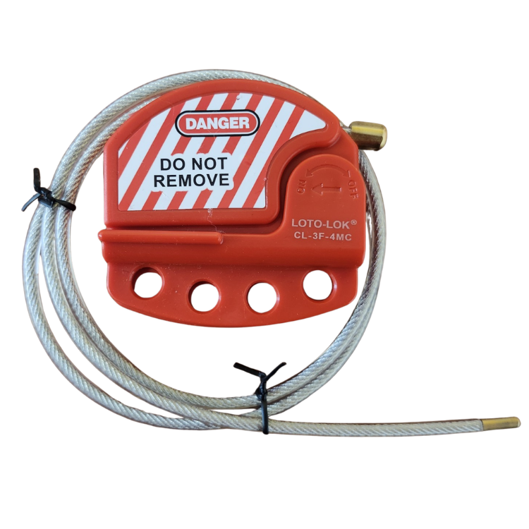 Dispositif de verrouillage avec câble PVC LOTO-LOK 3 pieds