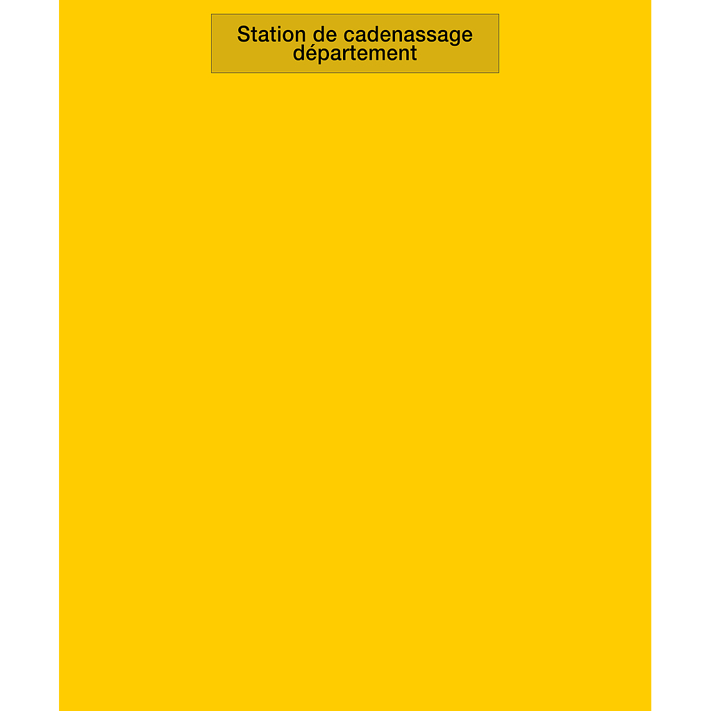 FOND pour station de cadenassage Polyéthylène identifié