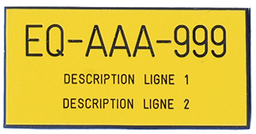 Disconnector plates 1.5"x3" in yellow plastic 1/16"