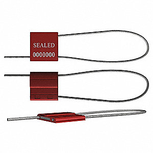 FlexiGrip Cable Seal 12" pre-numbered dia.1/16" red