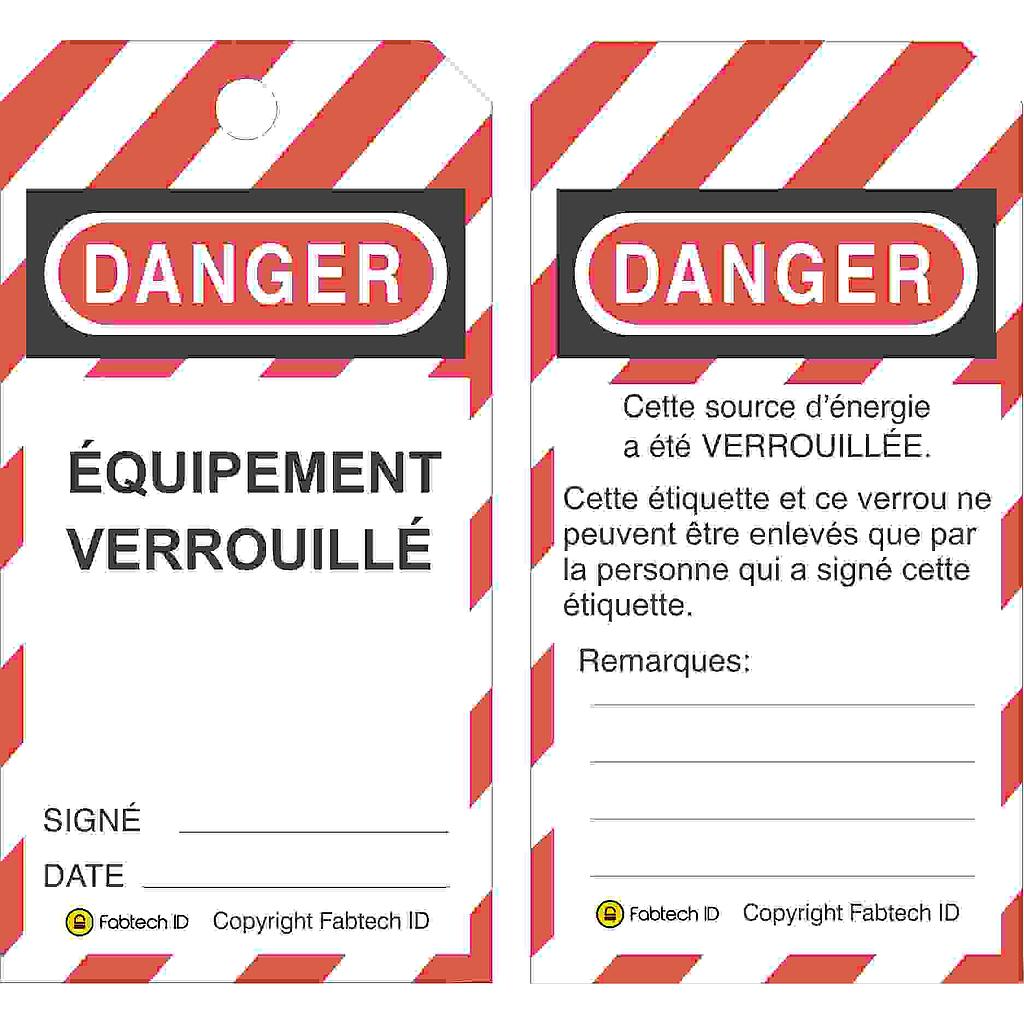 Lock tags. without eyelet, with clip (pkg of 25)