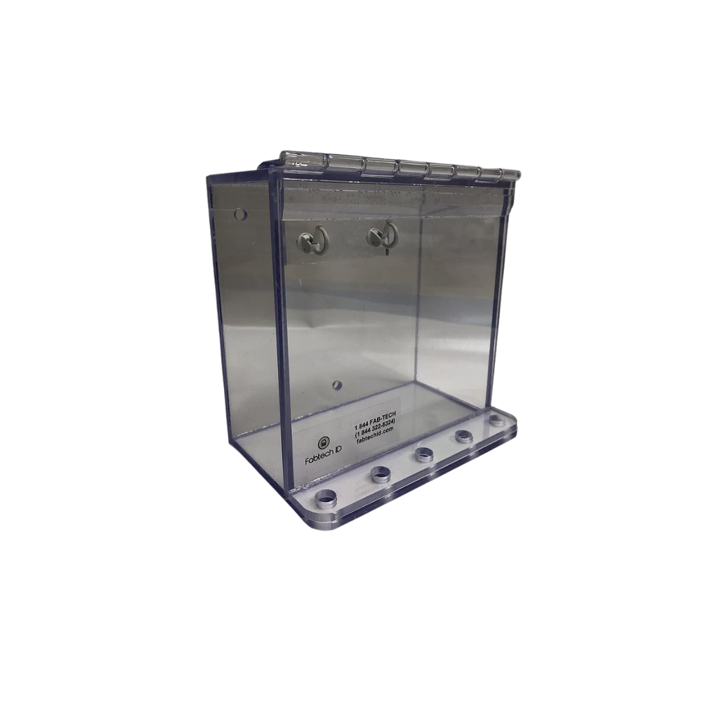 [ID.-6X6X3-LEXAN-24] ﻿BOITIER EN LEXAN 3/16" CLAIR DE  6''x6''x3''﻿