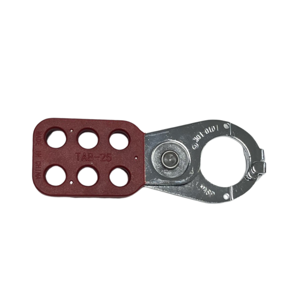[ID-HSP-TAB] Metallic hasp of 1" Loto-Lok (double tab)﻿
