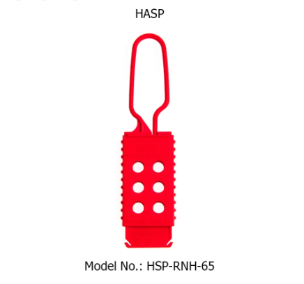 [ID-HSP-RNH-65] Moraillon en nylon Loto-lok non conducteur, diamètre de l'anse de 5,0mm. Peut accueillir 6 cadenas 